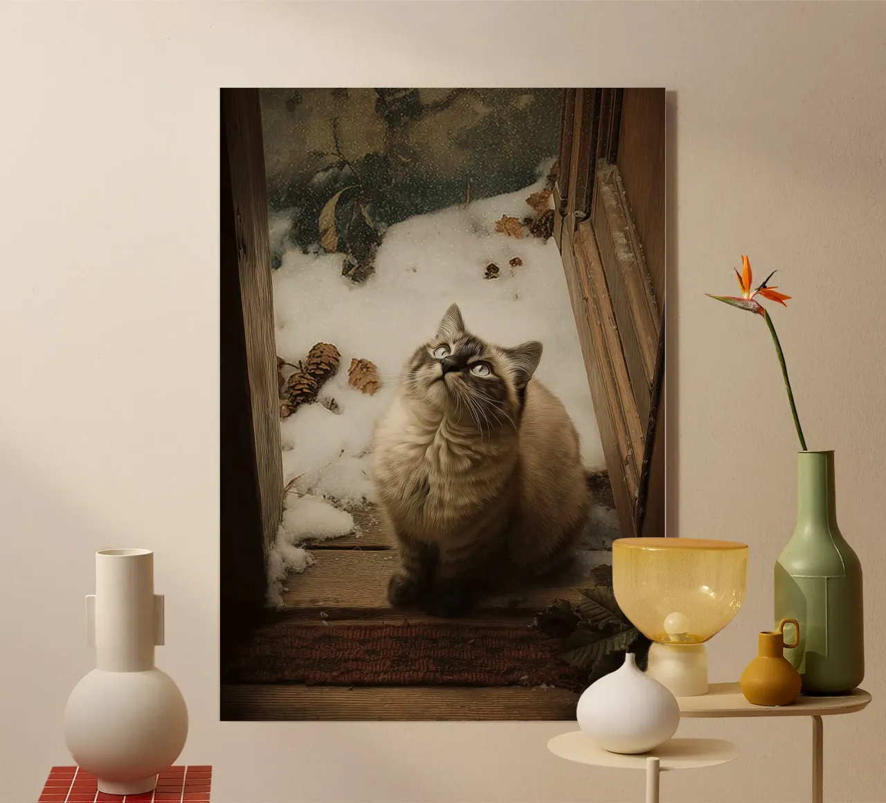 Winterkatze acrylic glass by Luna & Noctua