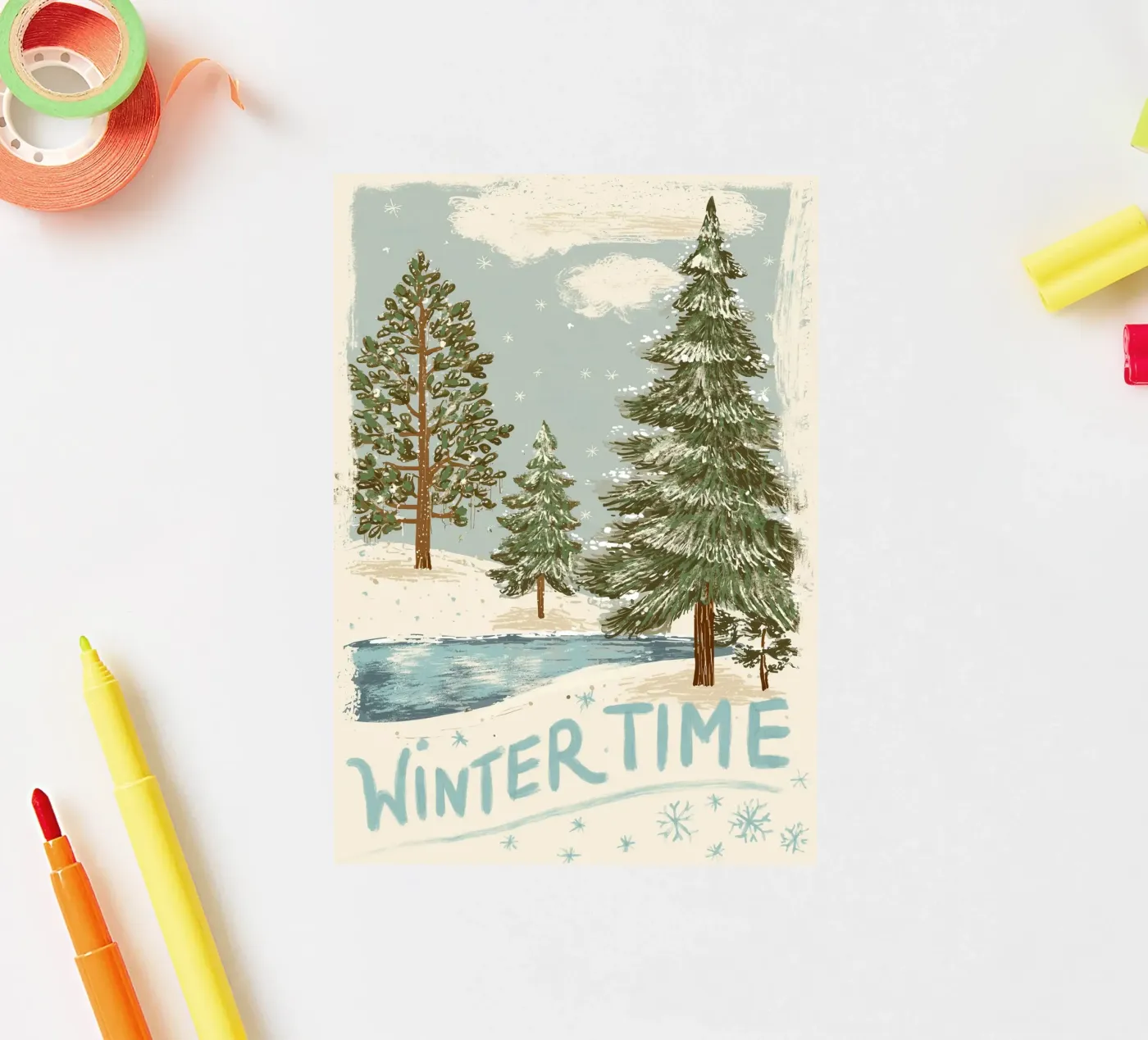 Wintertime sticker van Luna & Noctua