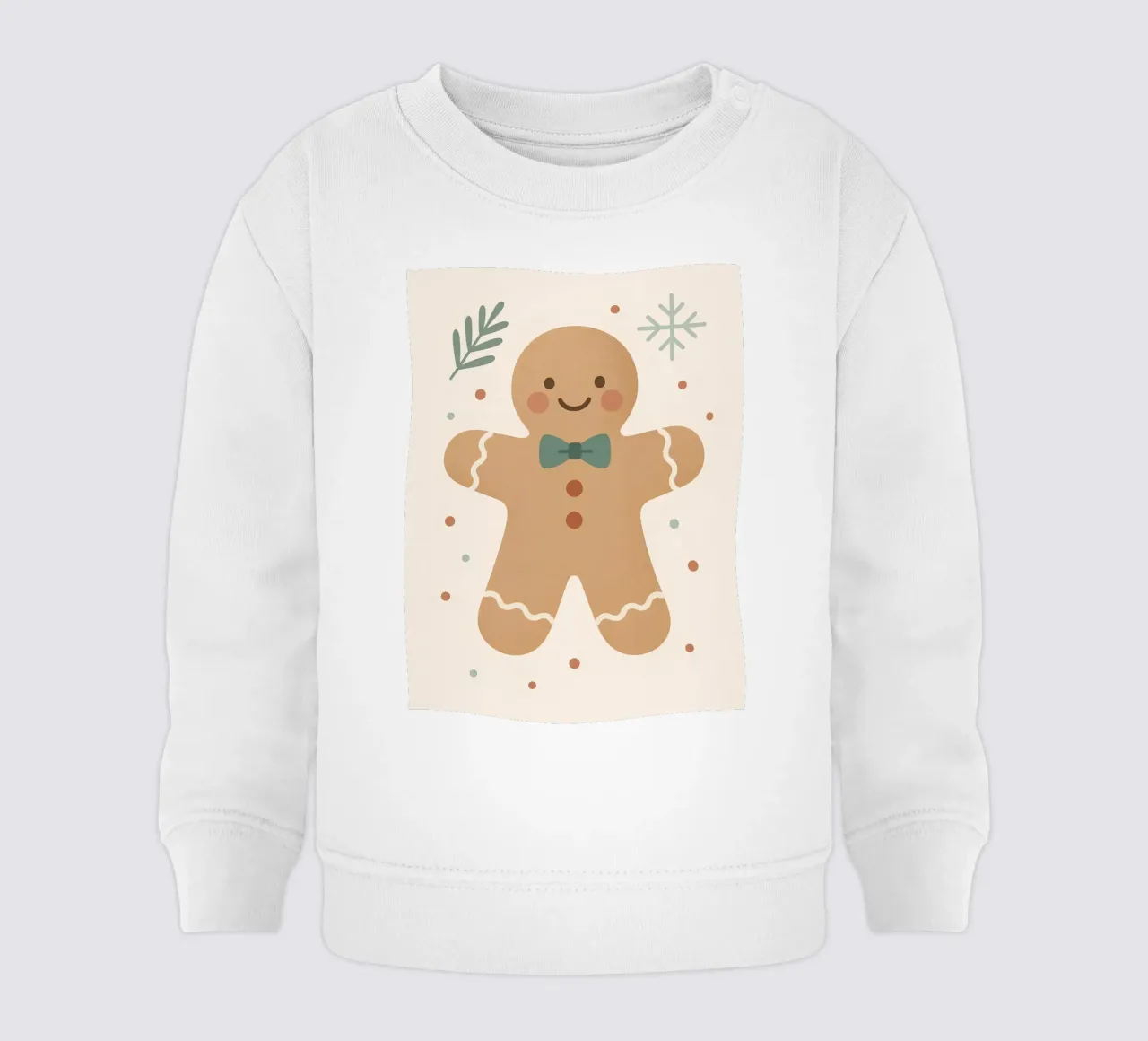 Charm nordico di pan di zenzero felpa neonato da Nordic Noel Studio