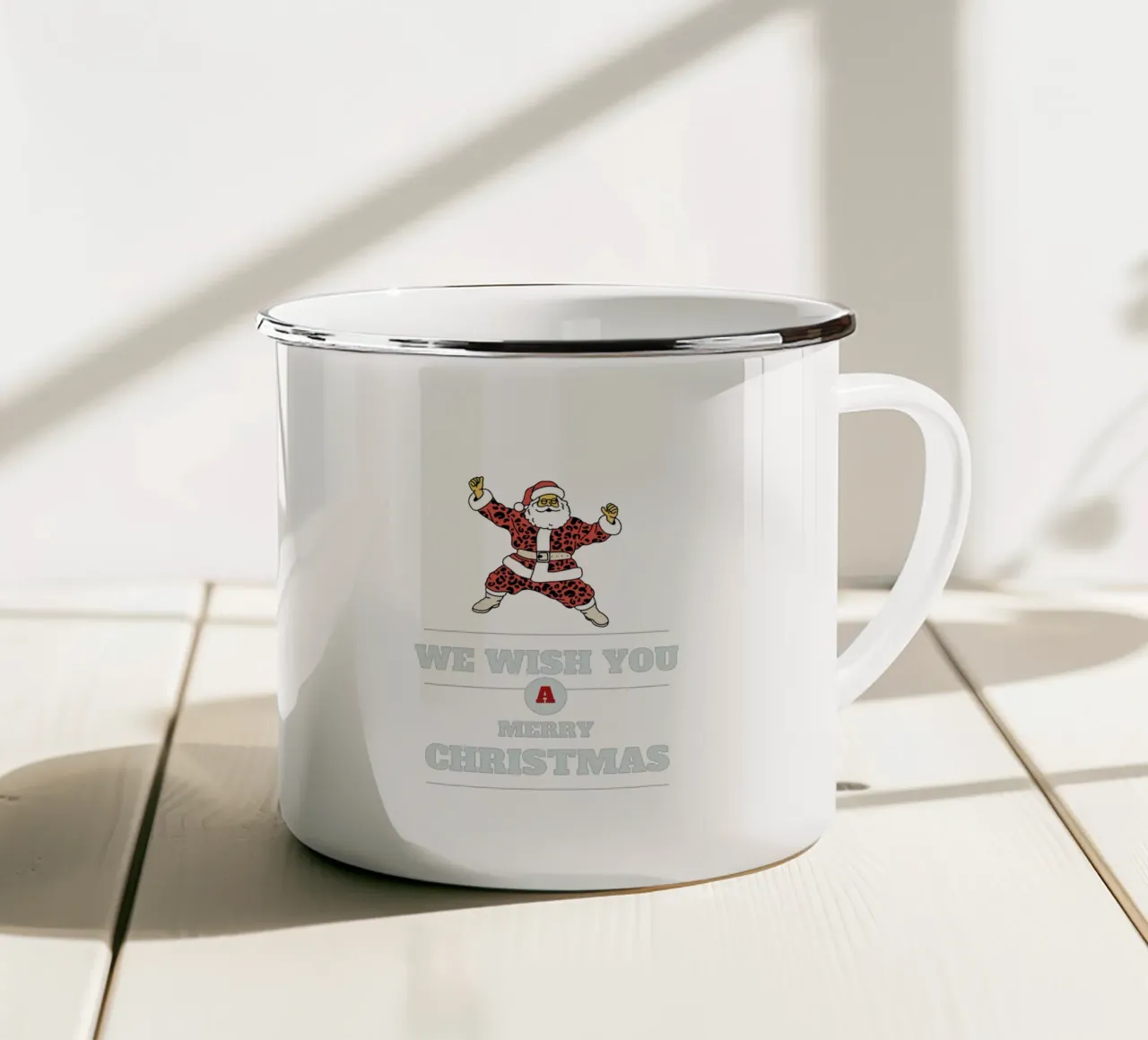 WE WISH YOU tazza in smalto da Christmas Gift Shop
