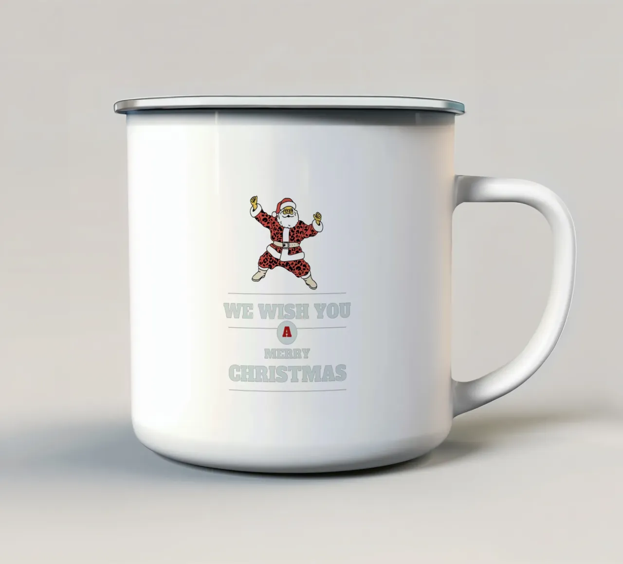 WE WISH YOU tazza in smalto da Christmas Gift Shop