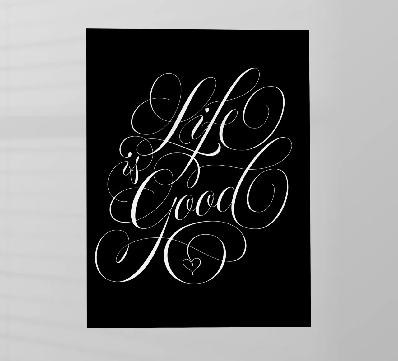 La vita è bella. Calligrafia. Aforisma. pellicola backlit da CalliLetters