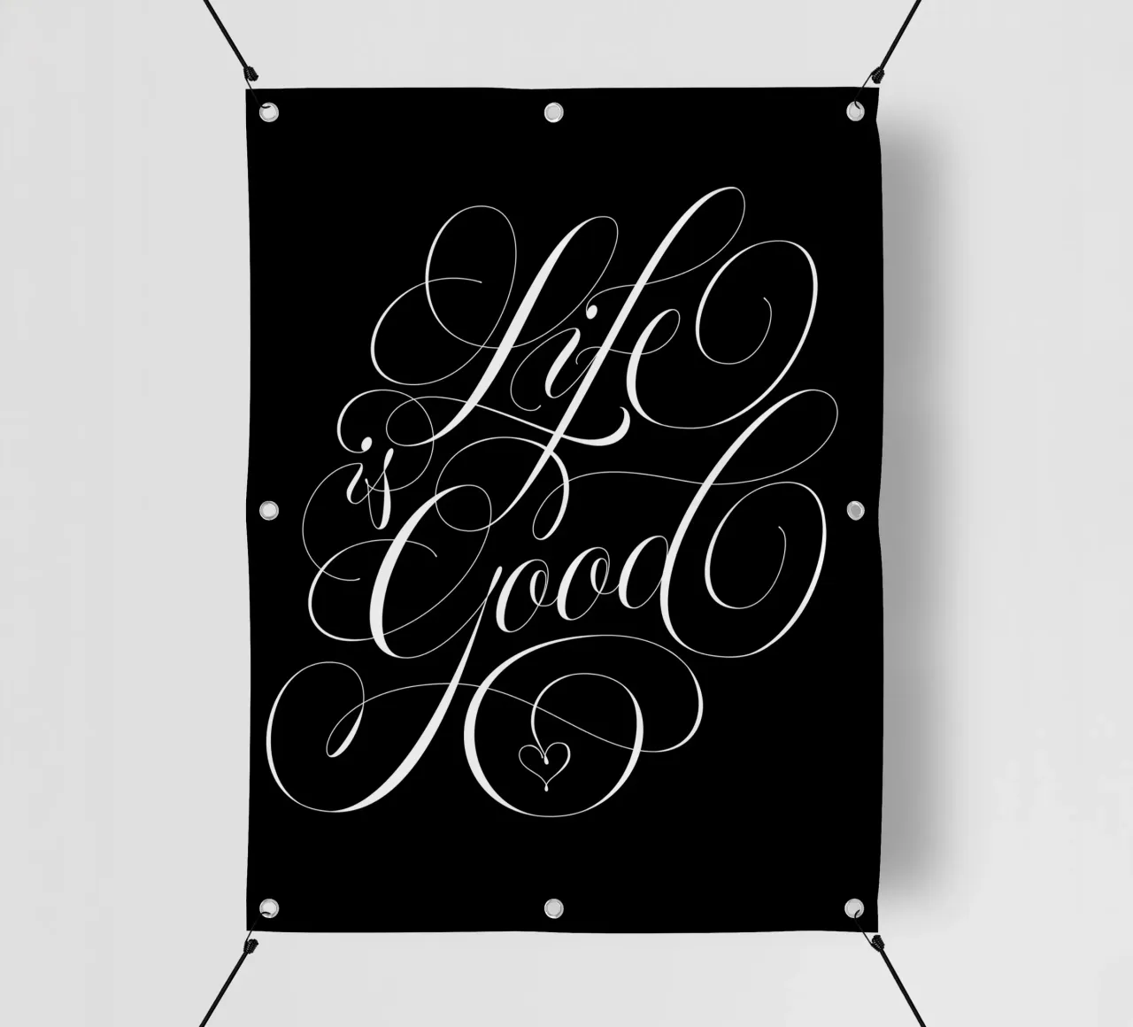 La vita è bella. Calligrafia. Aforisma. telo in pvc da CalliLetters