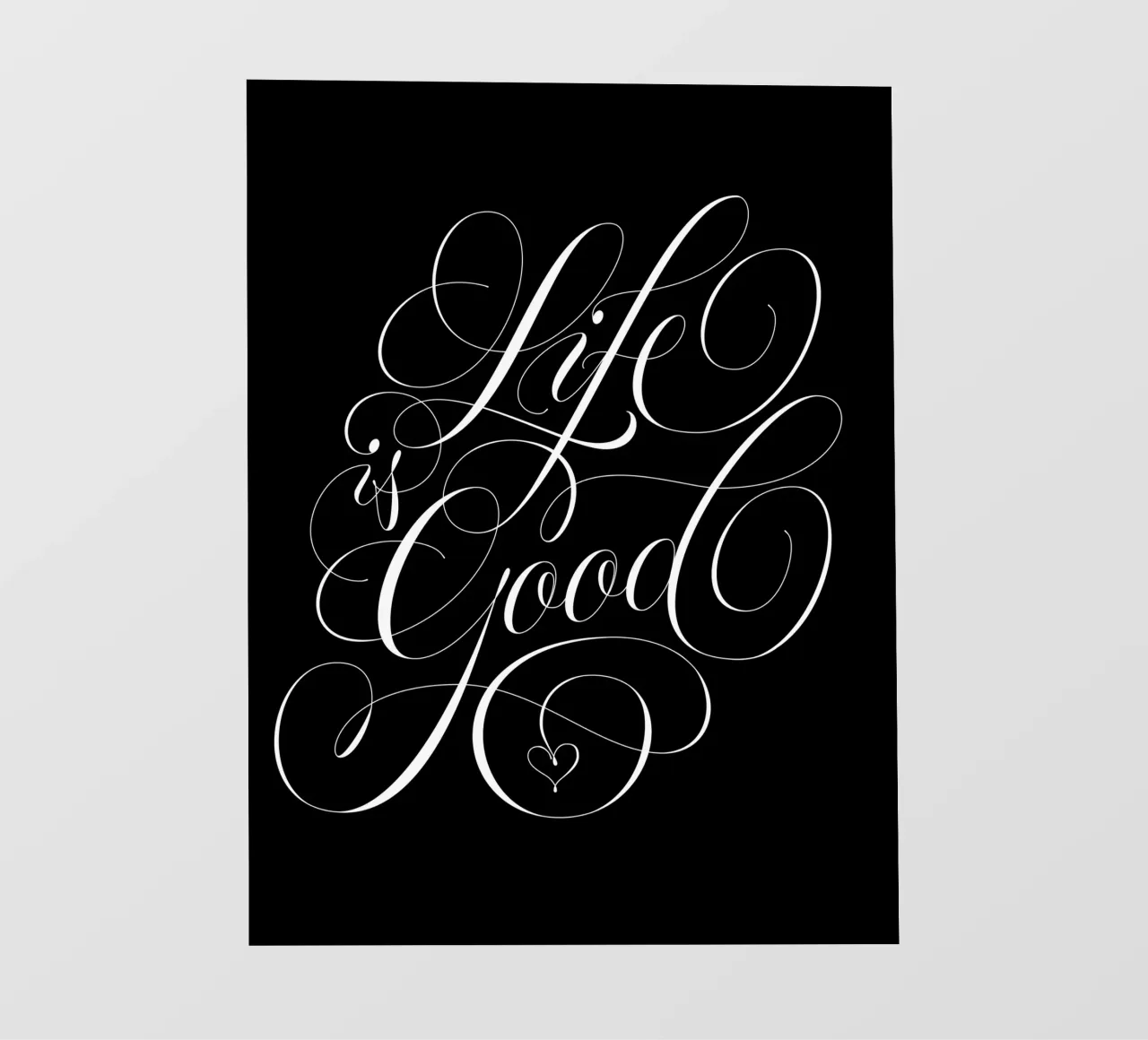 La vita è bella. Calligrafia. Aforisma. telo in pvc da CalliLetters