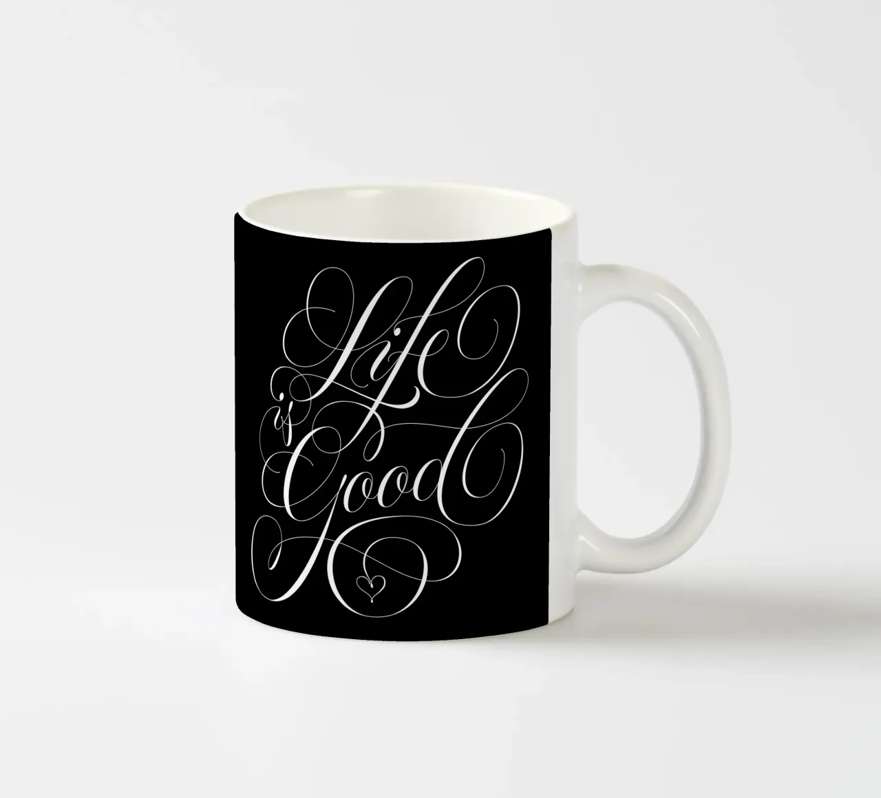 La vita è bella. Calligrafia. Aforisma. tazza in ceramica da CalliLetters