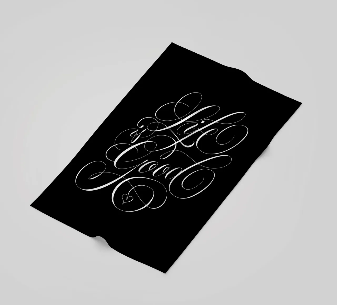 La vita è bella. Calligrafia. Aforisma. telo mare da CalliLetters
