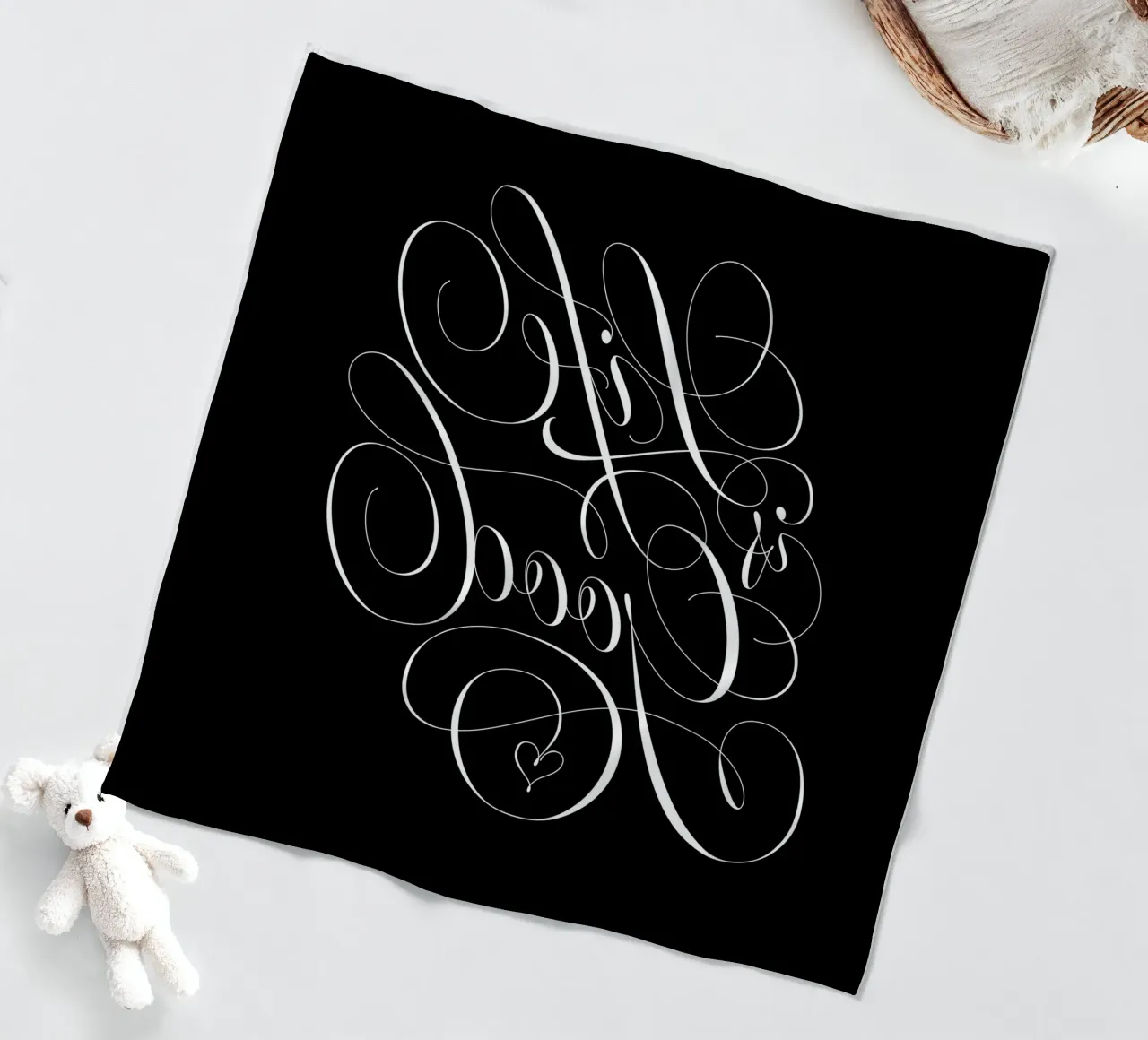 Life is good. Calligraphy. Aphorism. fleece blanket by CalliLetters