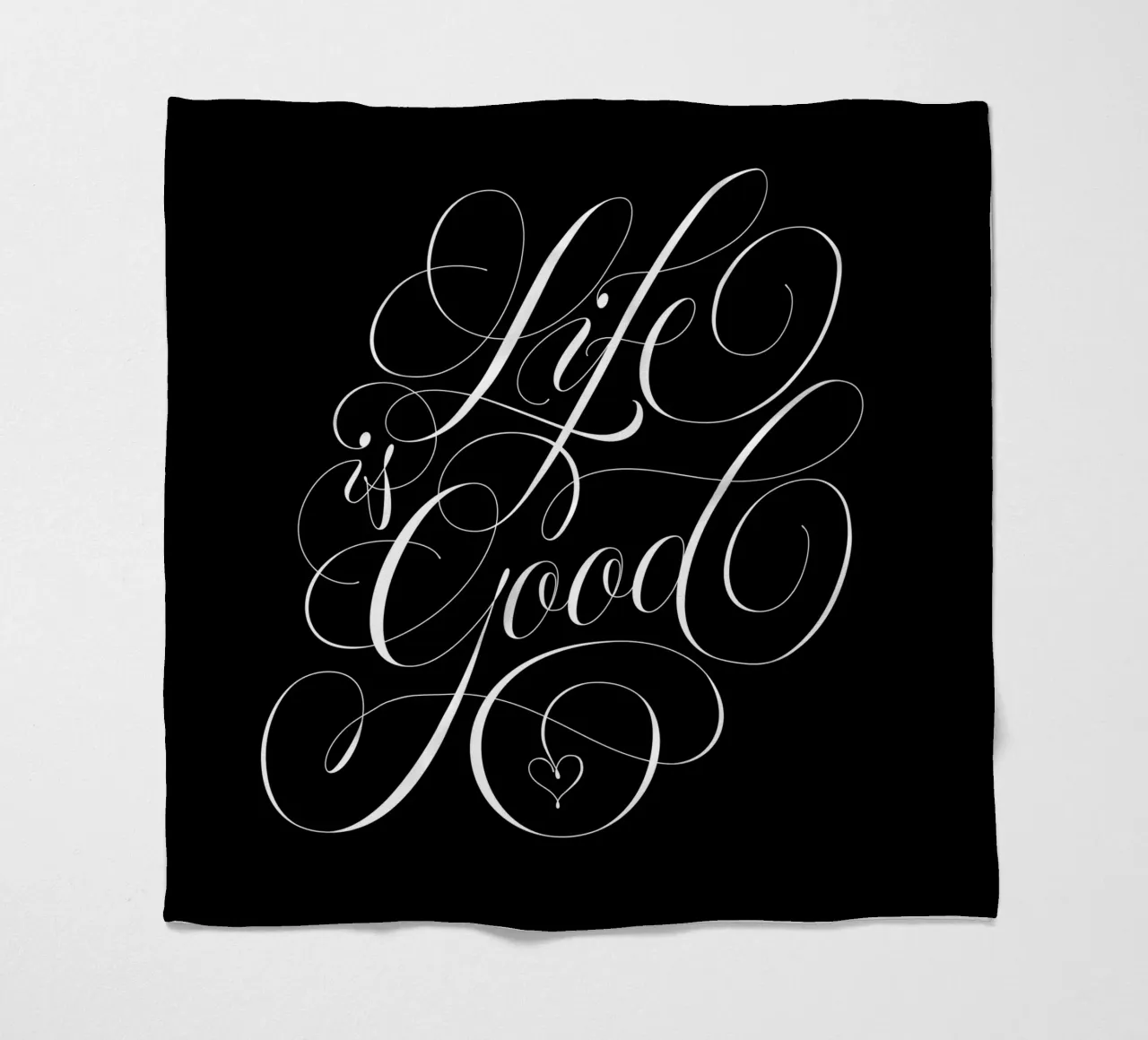 Life is good. Calligraphy. Aphorism. fleece blanket by CalliLetters