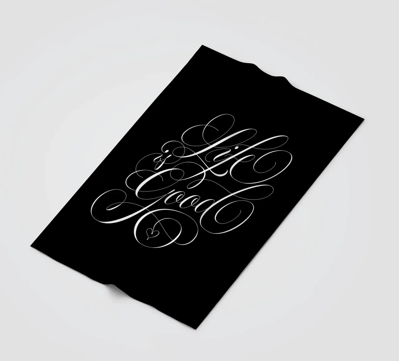 Life is good. Calligraphy. Aphorism. fleece blanket by CalliLetters