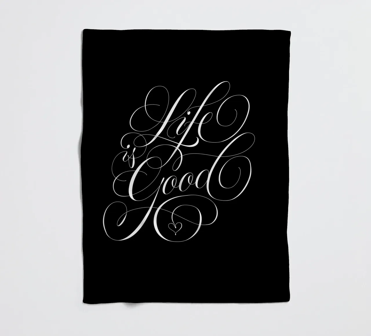 Life is good. Calligraphy. Aphorism. fleece blanket by CalliLetters