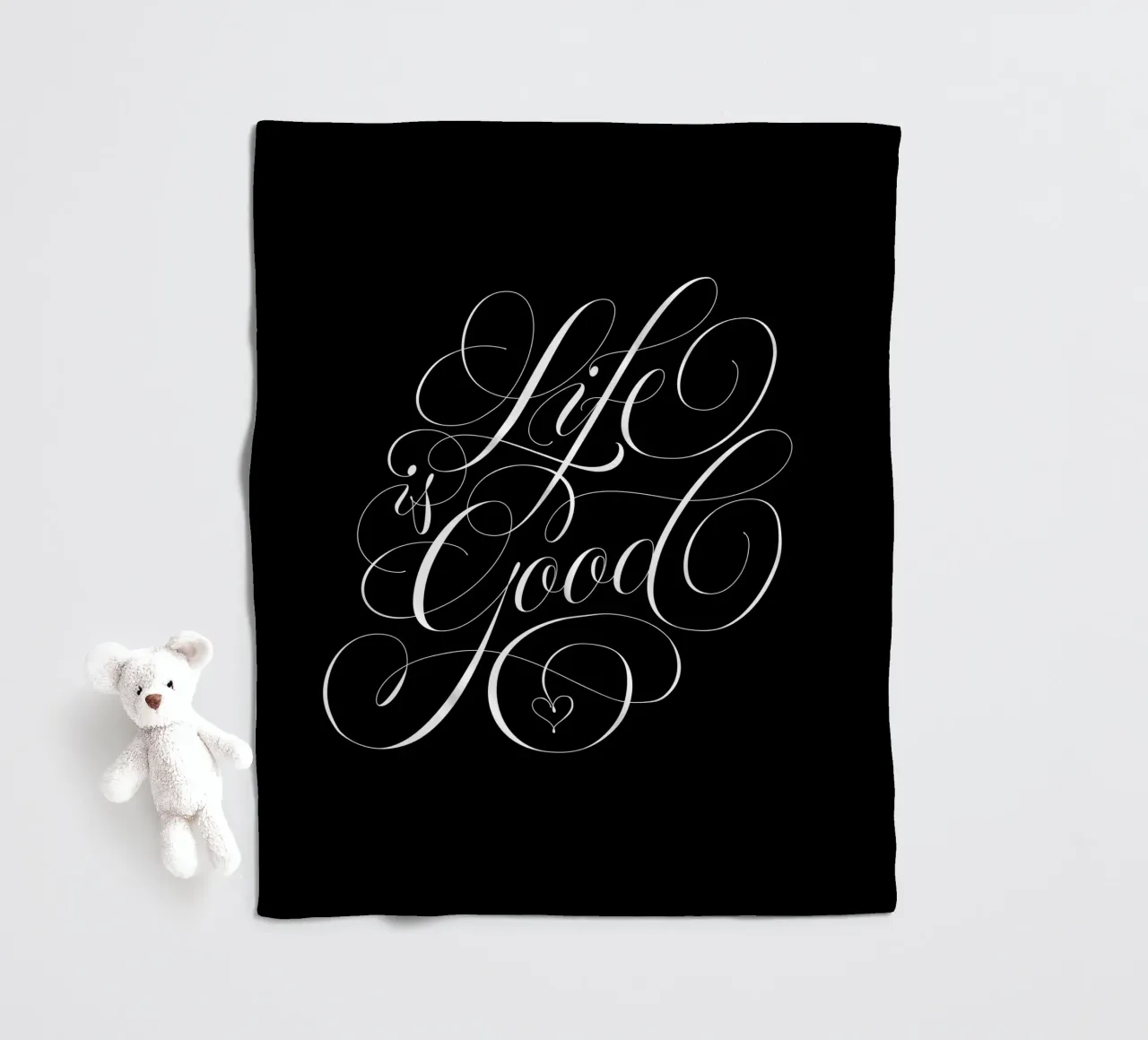 Life is good. Calligraphy. Aphorism. fleece blanket by CalliLetters