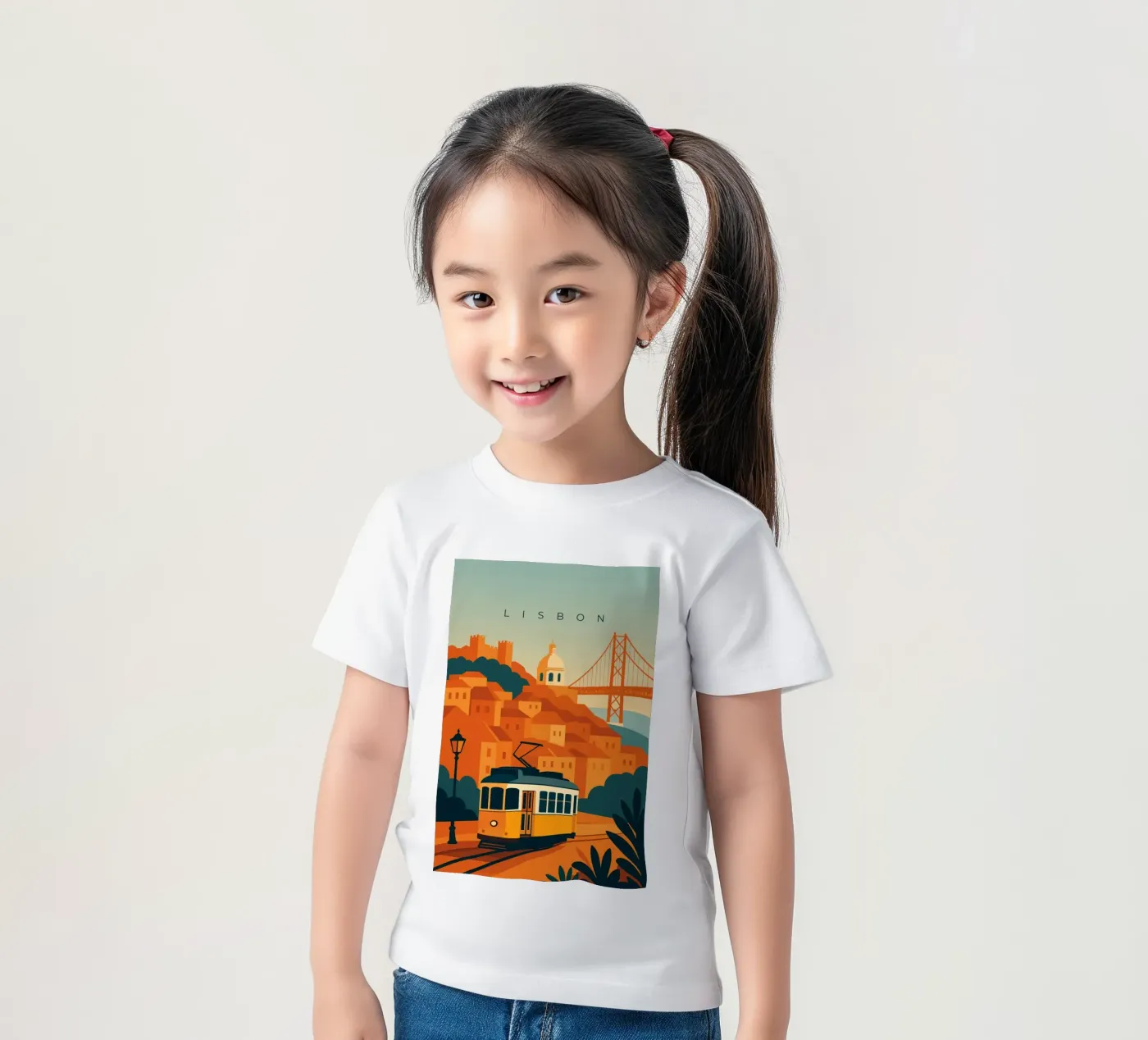Lisbon t-shirt bambini da minimalist designs