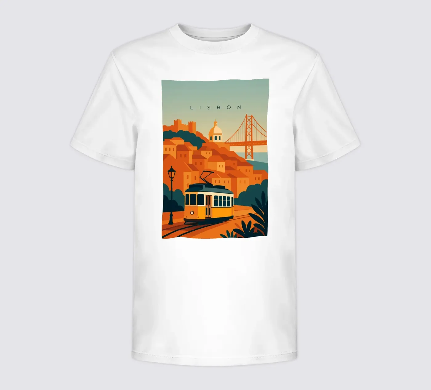 Lisbon t-shirt bambini da minimalist designs