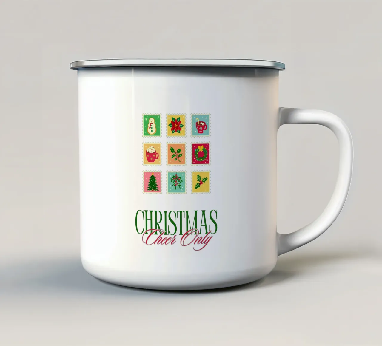 CHEER ONLY tazza in smalto da Christmas Gift Shop