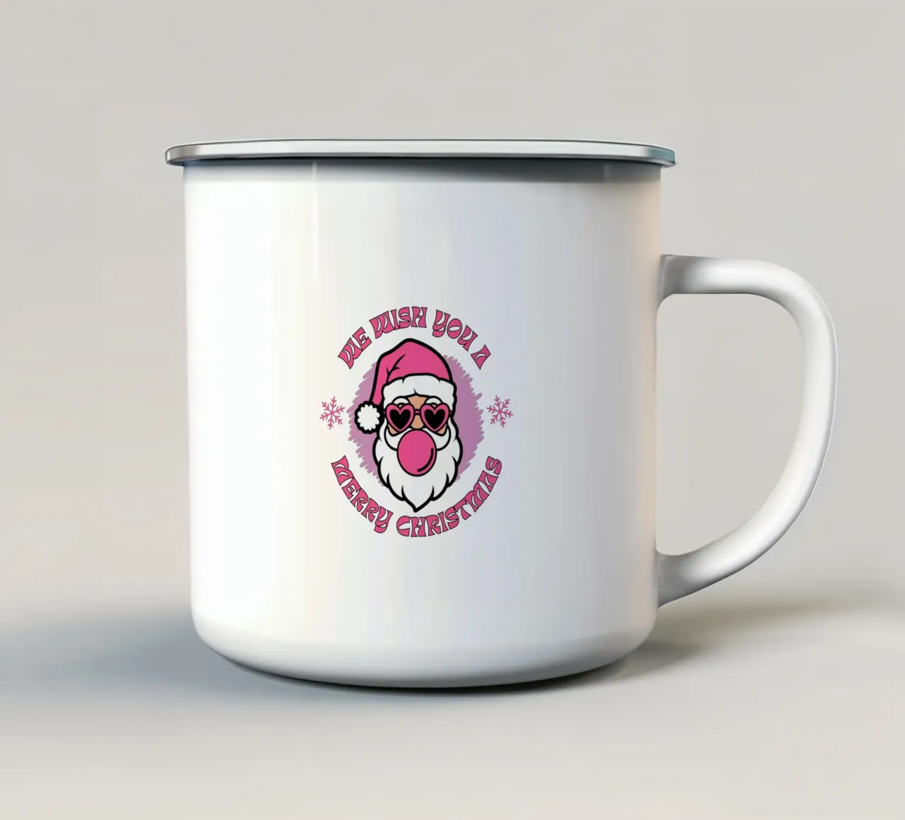 WE WISH YOU tazza in smalto da Christmas Gift Shop