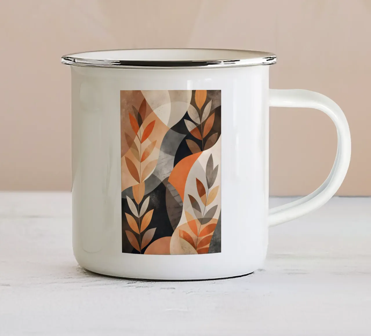 Astratto autunnale tazza in smalto da Artistic-shop