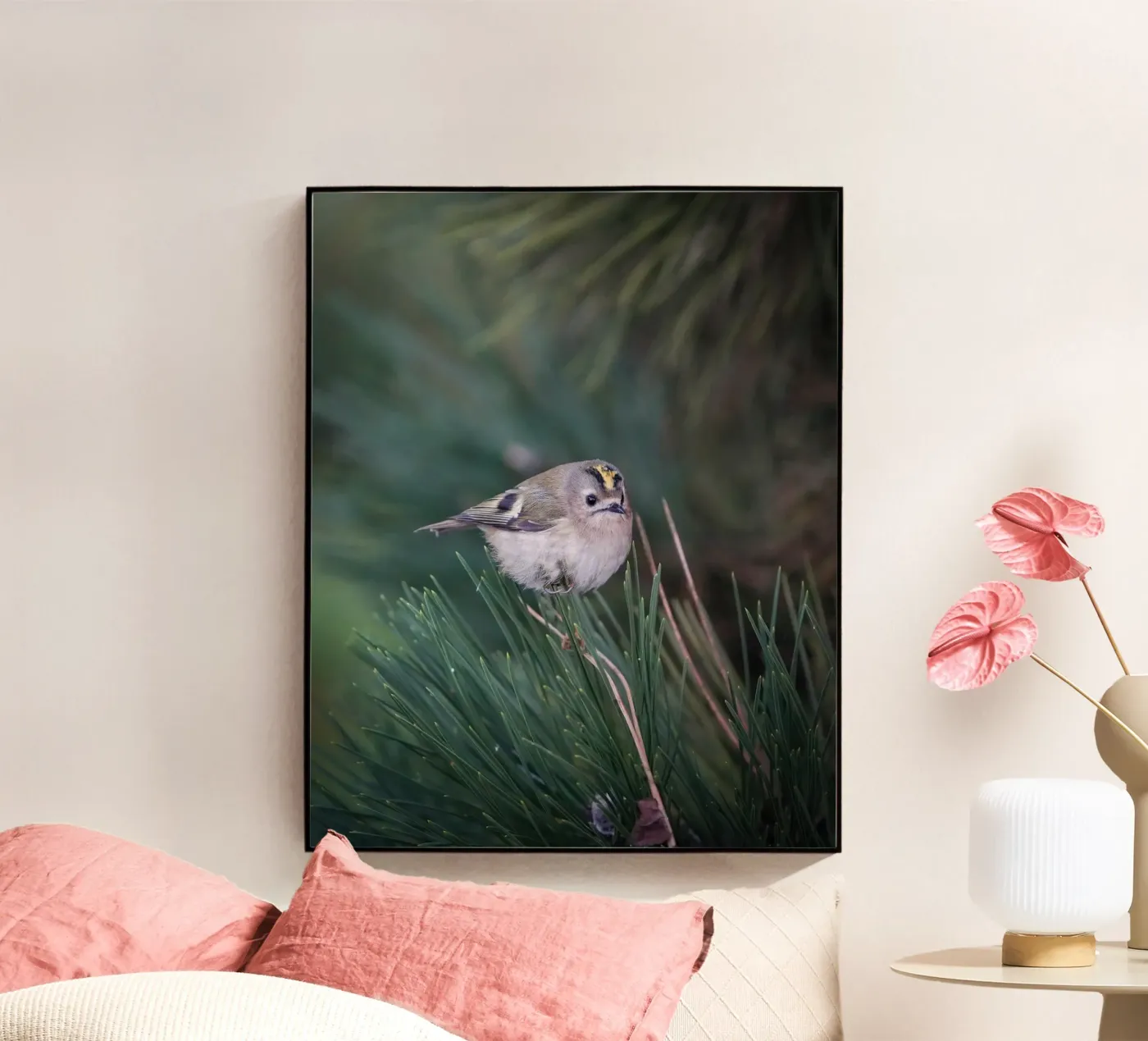 Goldhähnchen Acryl-Glas von Tom's Wildlife