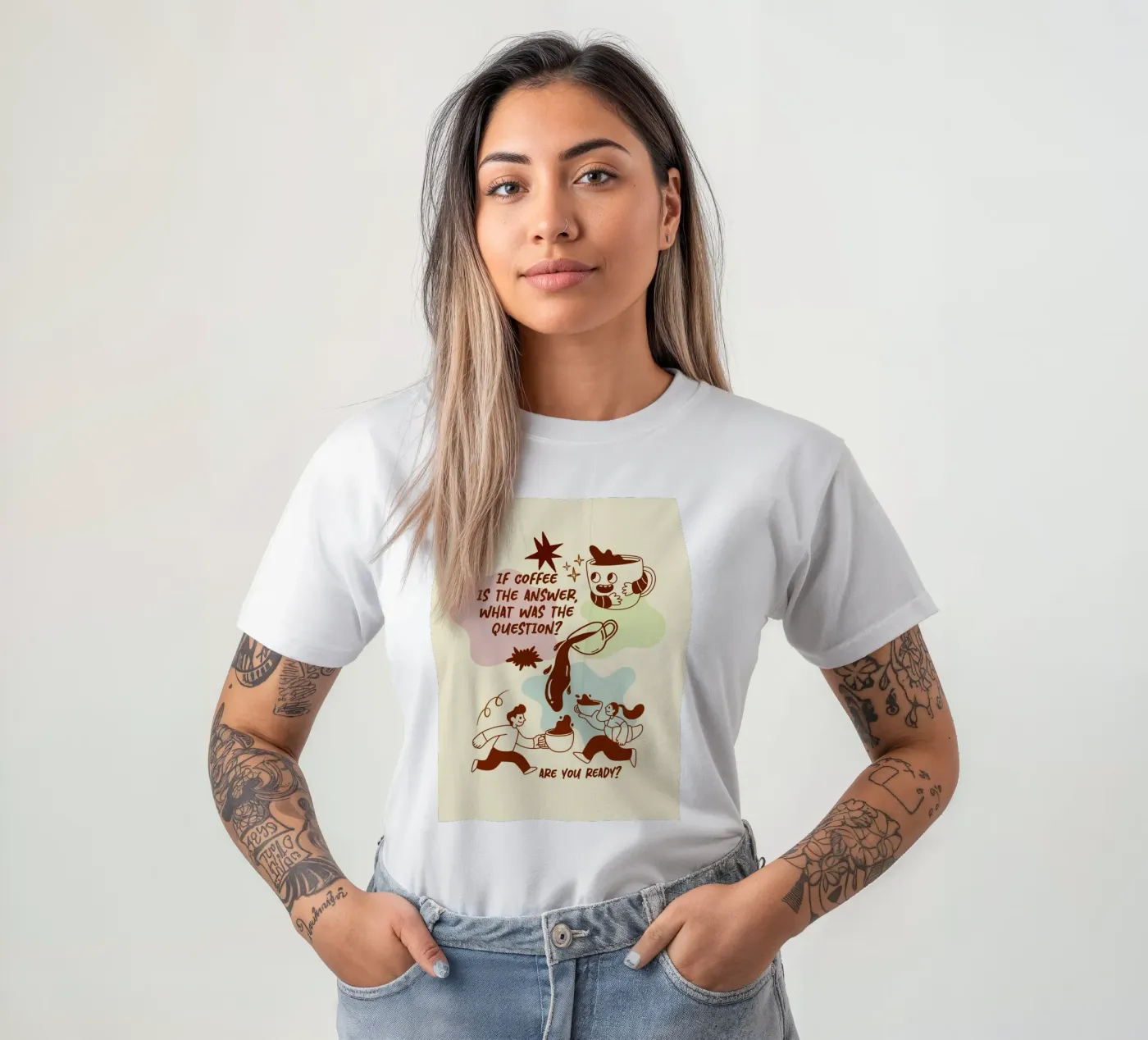 Se il caffè è la risposta t-shirt da Taika Tori Art
