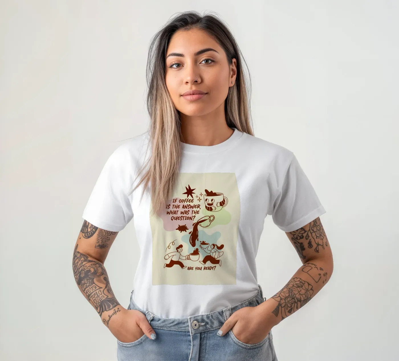 Se il caffè è la risposta t-shirt da Taika Tori Art