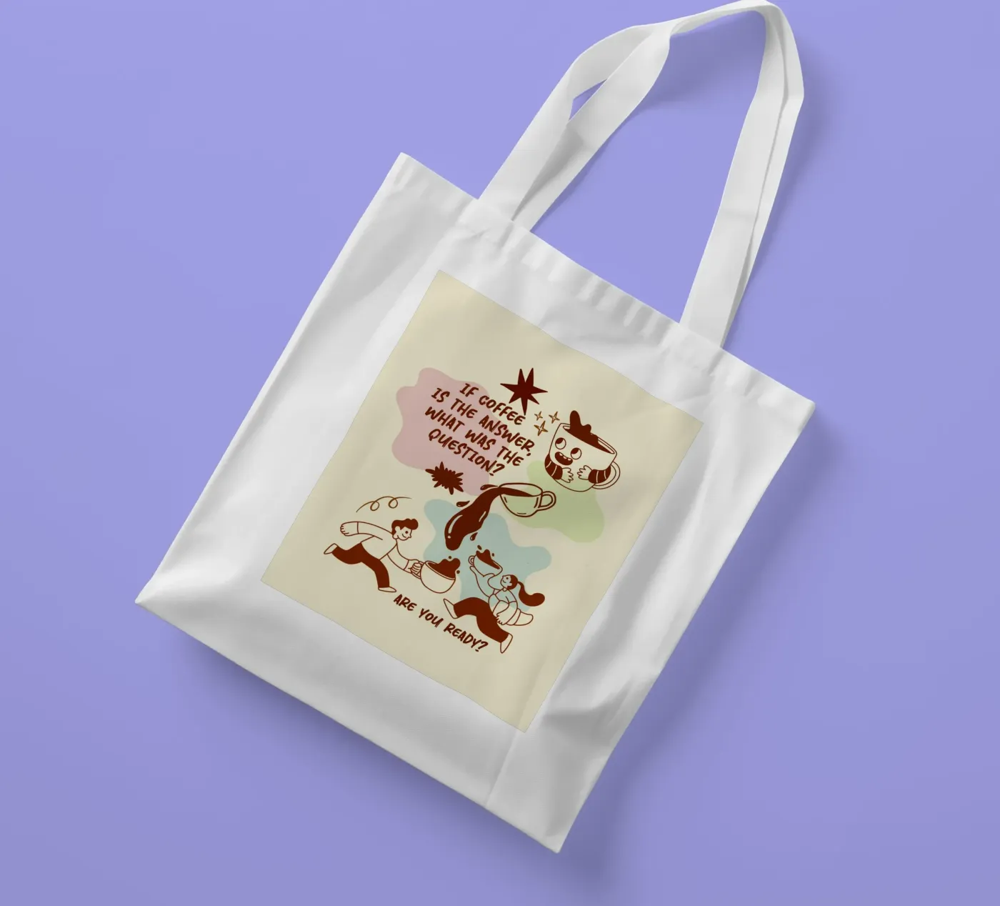 Se il caffè è la risposta borsa in juta da Taika Tori Art