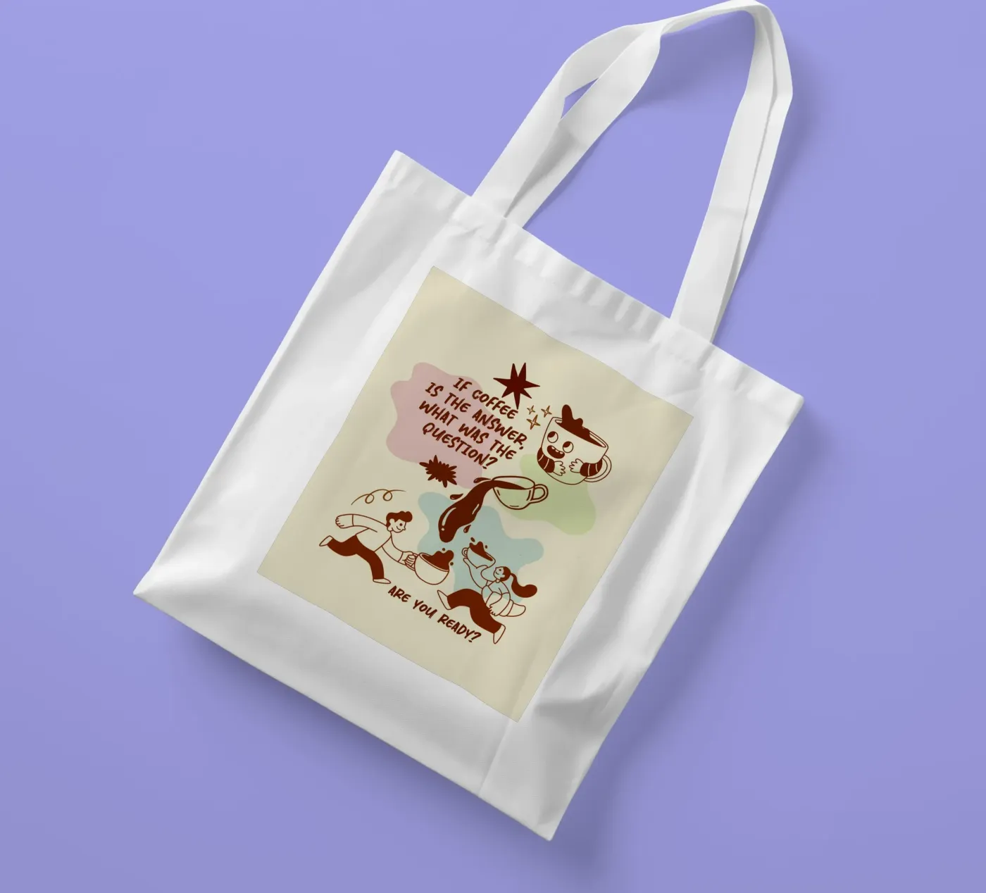 Se il caffè è la risposta borsa in juta da Taika Tori Art
