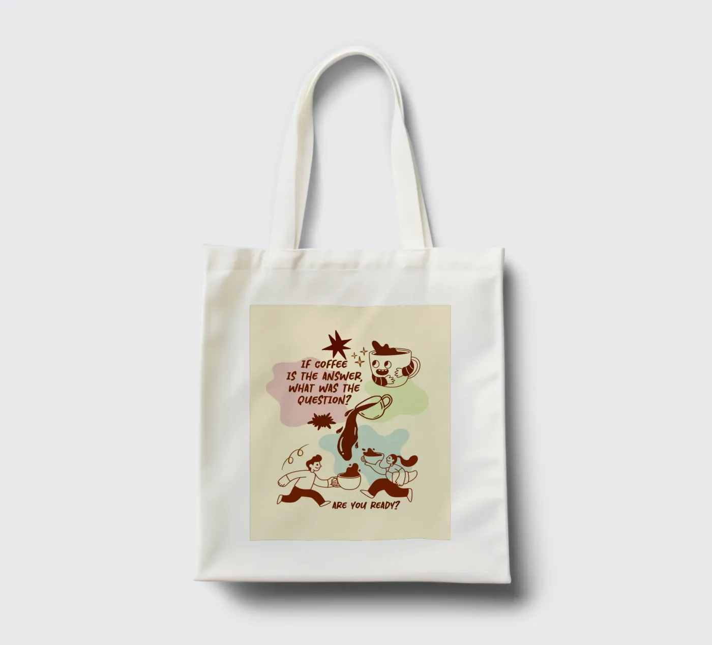 Se il caffè è la risposta borsa in juta da Taika Tori Art