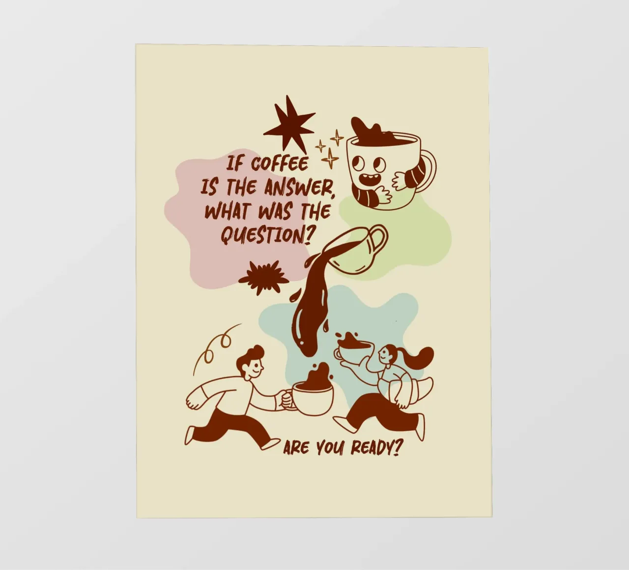 Se il caffè è la risposta pellicola backlit da Taika Tori Art