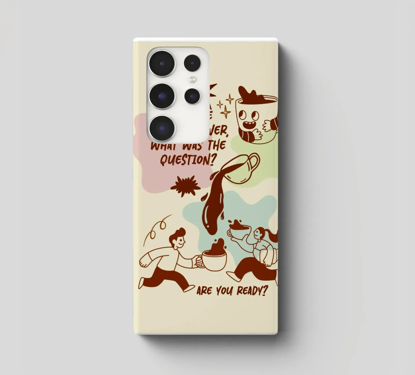 Als koffie het antwoord is samsung hoesje van Taika Tori Art