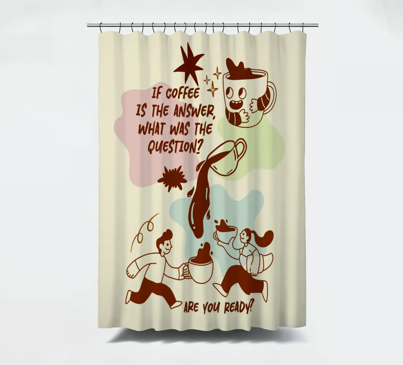 Se il caffè è la risposta tenda da doccia da Taika Tori Art