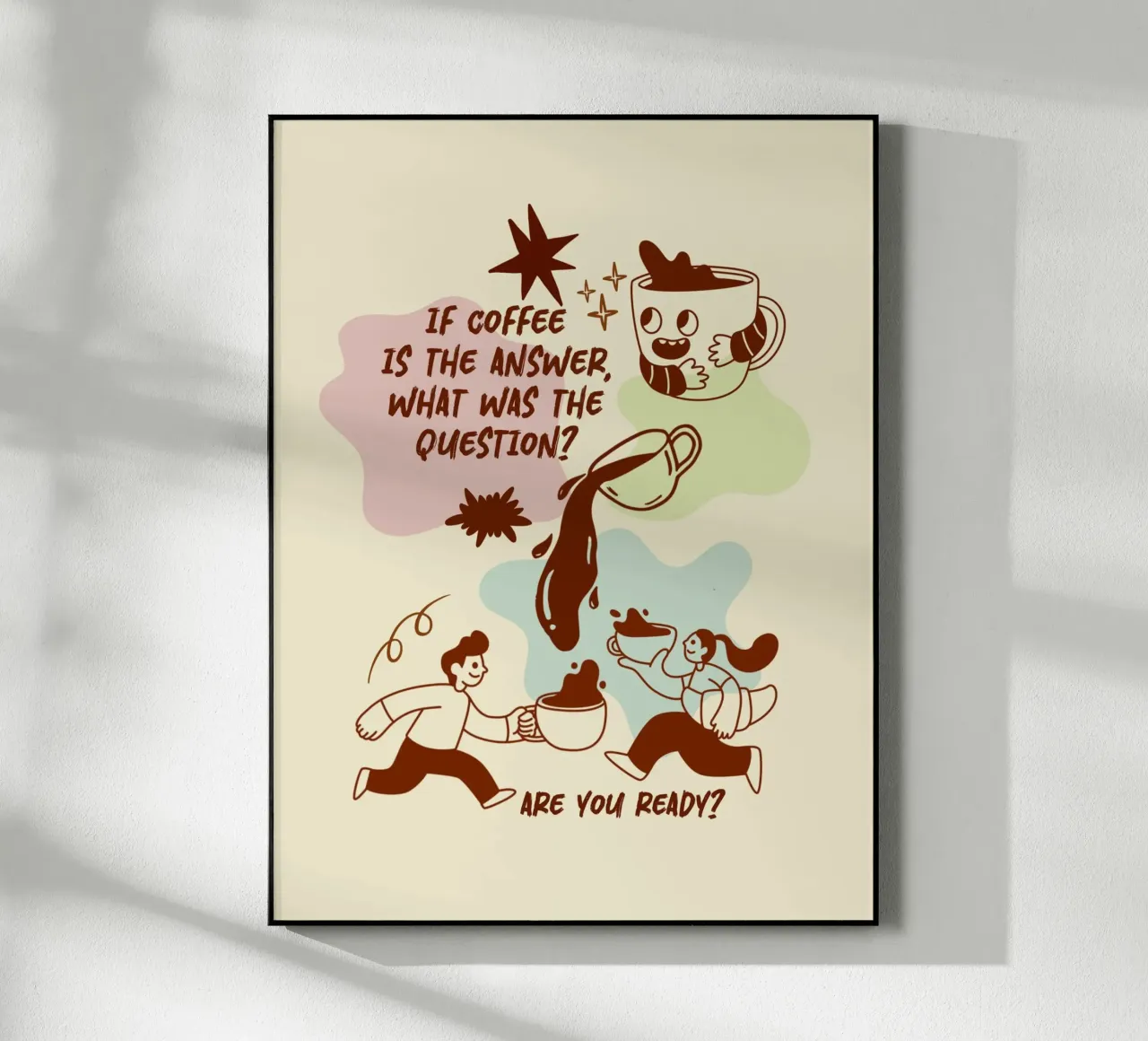 Se il caffè è la risposta plexiglass da Taika Tori Art