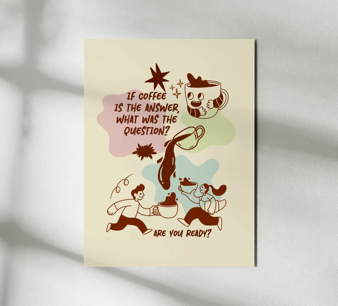 If coffee is the answer forex plate by Taika Tori Art