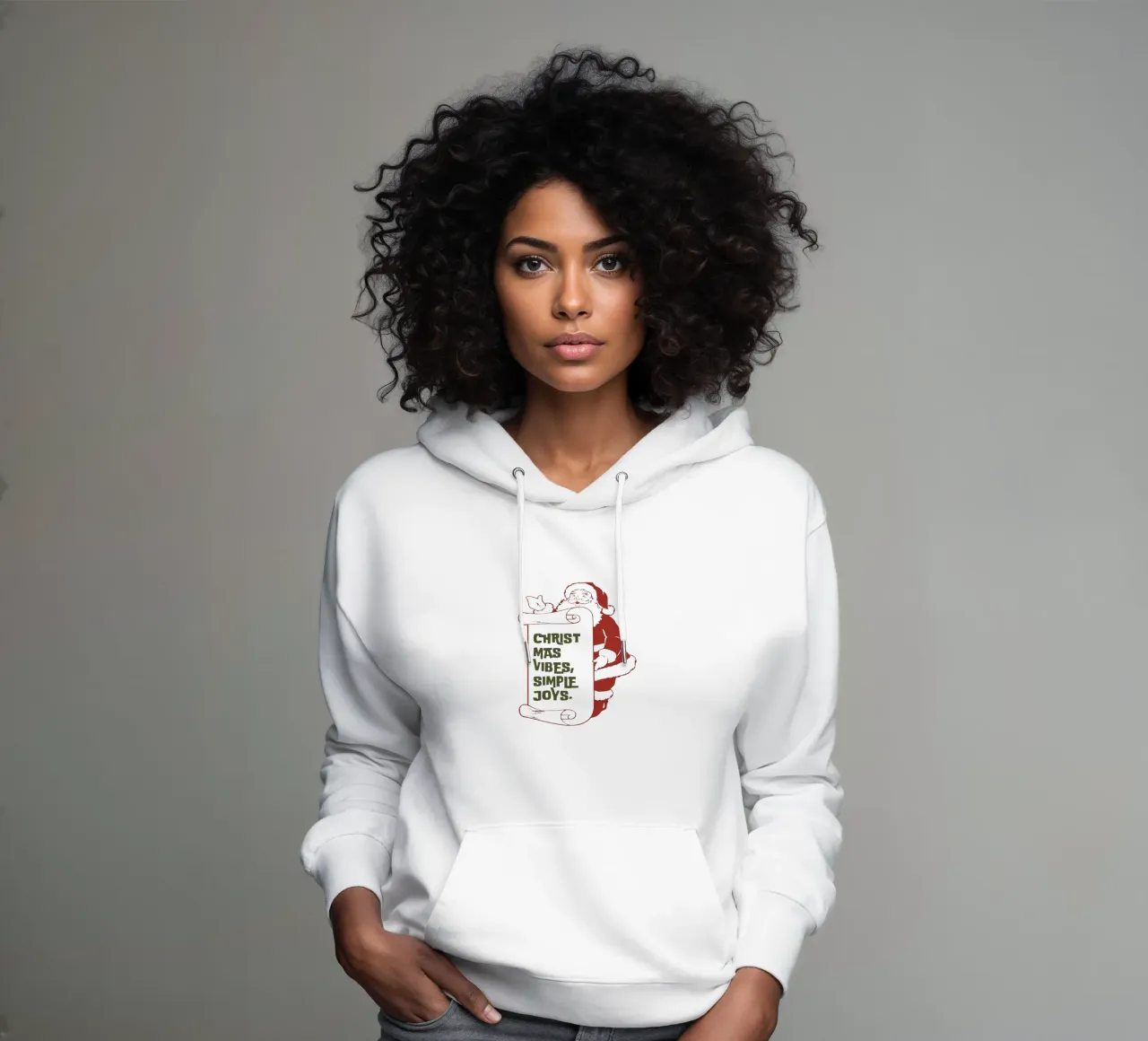 CHRISTMAS VIBES felpa con cappuccio da Christmas Gift Shop