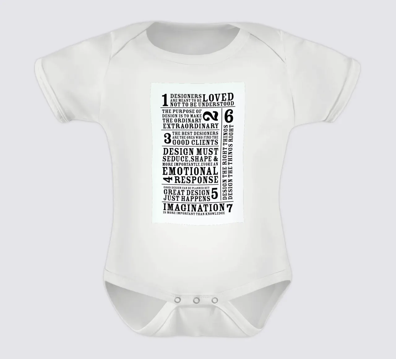 7 Rules body bébé de Mr Cup