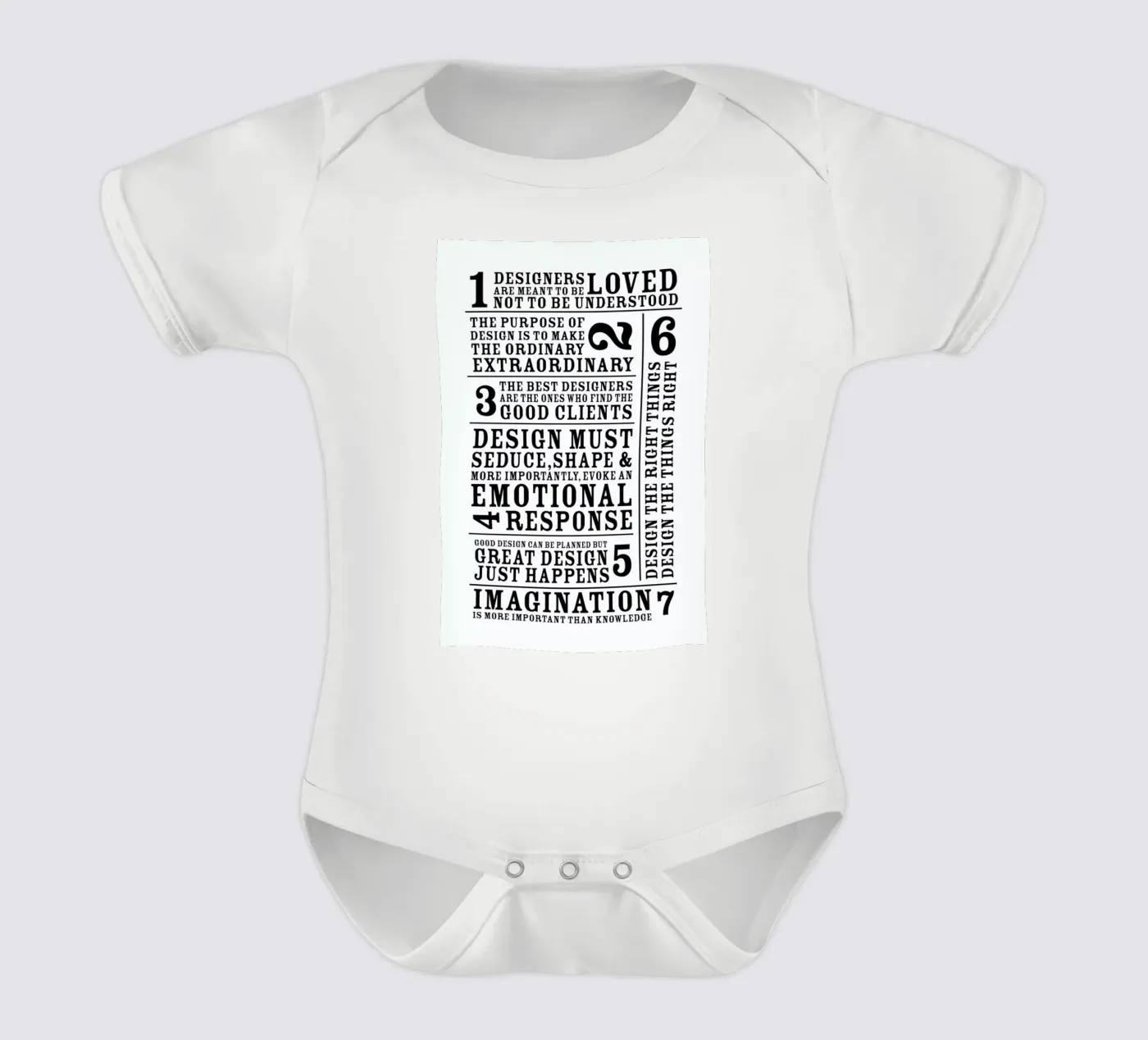 7 Rules body bébé de Mr Cup