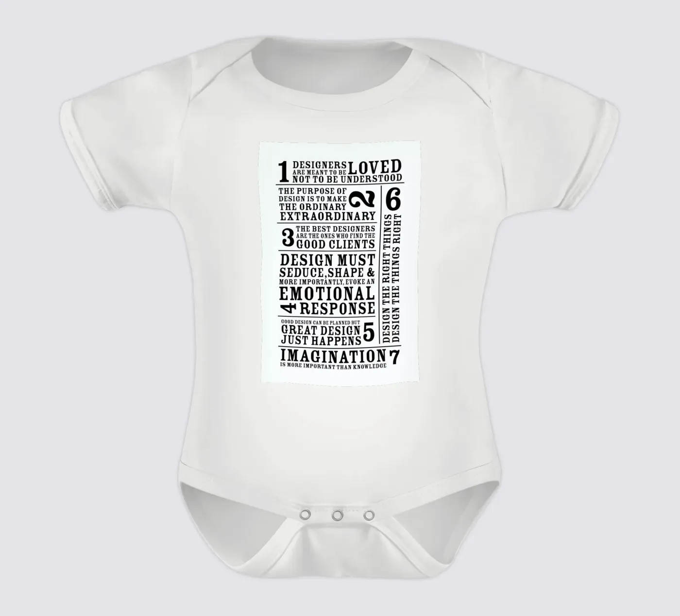 7 Rules body neonato maniche corte da Mr Cup