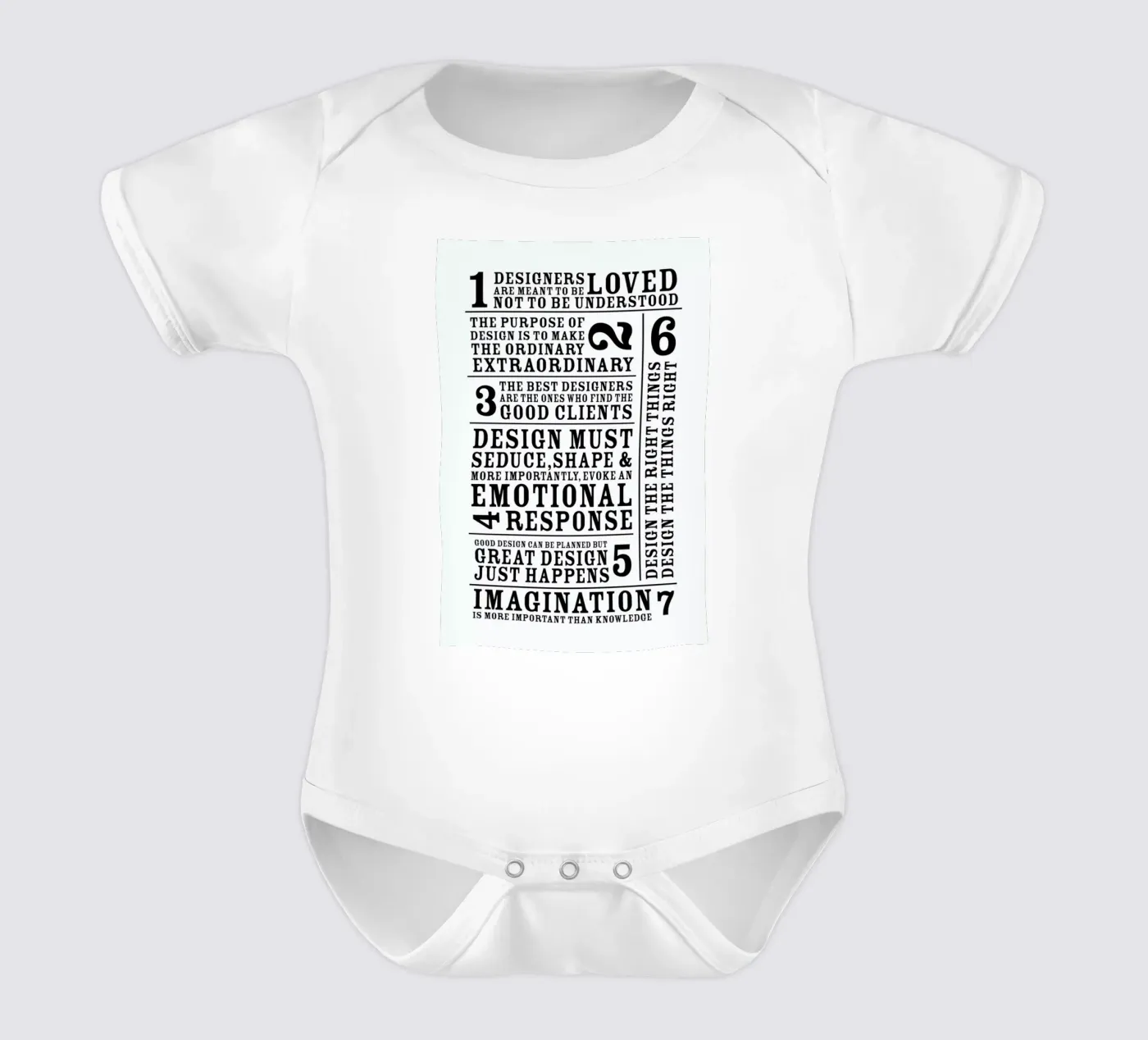 7 Rules body bébé de Mr Cup