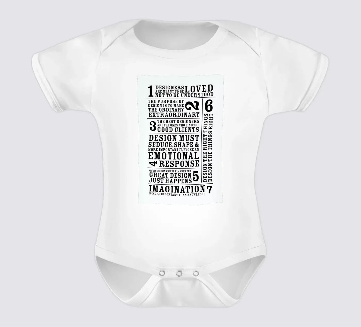 7 Rules body neonato maniche corte da Mr Cup