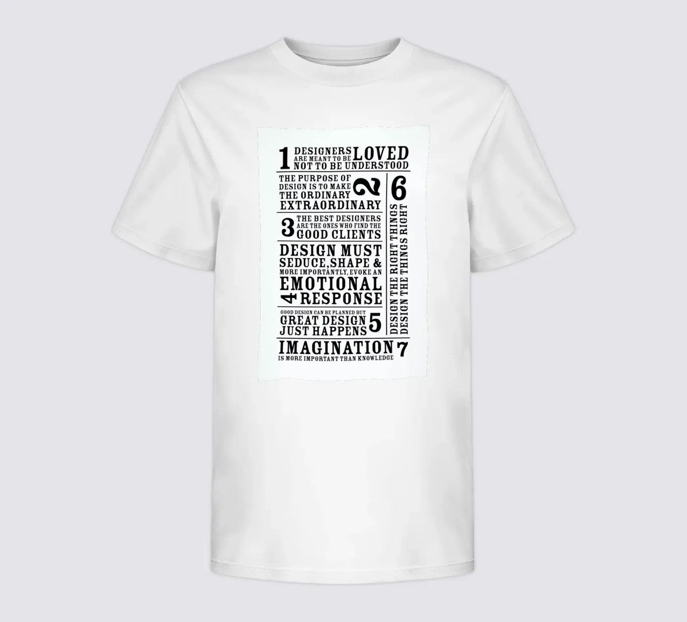 7 Rules t-shirt bambini da Mr Cup
