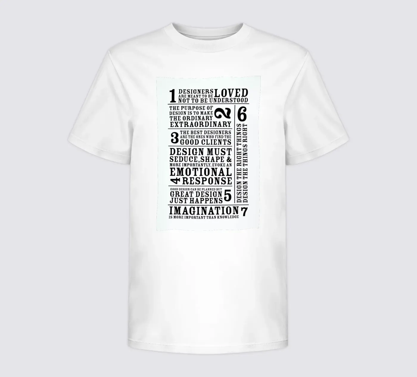 7 Rules t-shirt bambini da Mr Cup