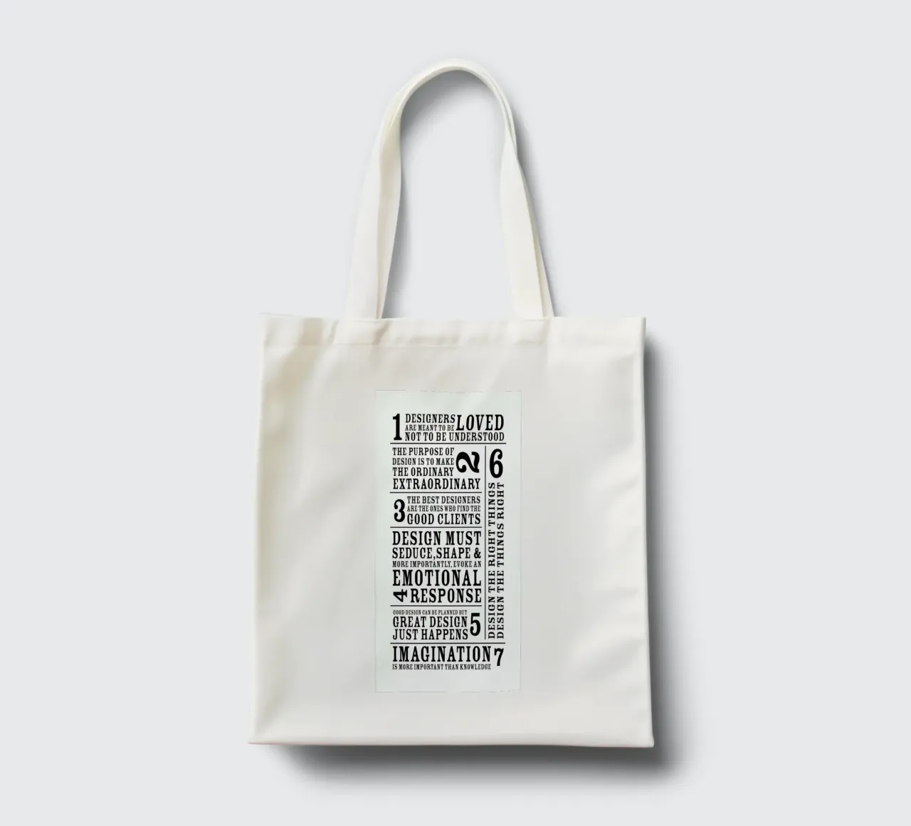 7 Rules tote bag by Mr Cup