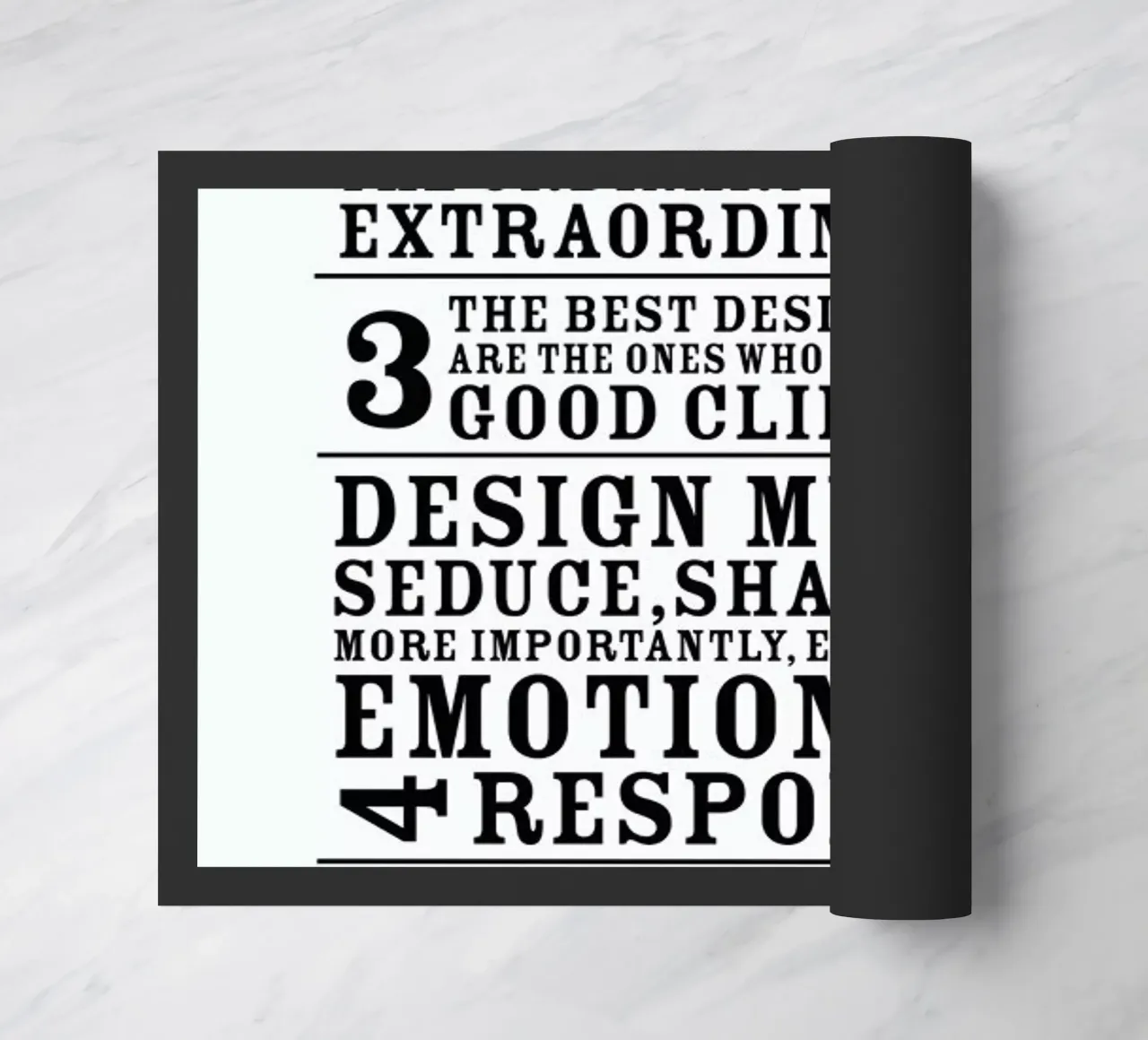 7 Rules doormat by Mr Cup