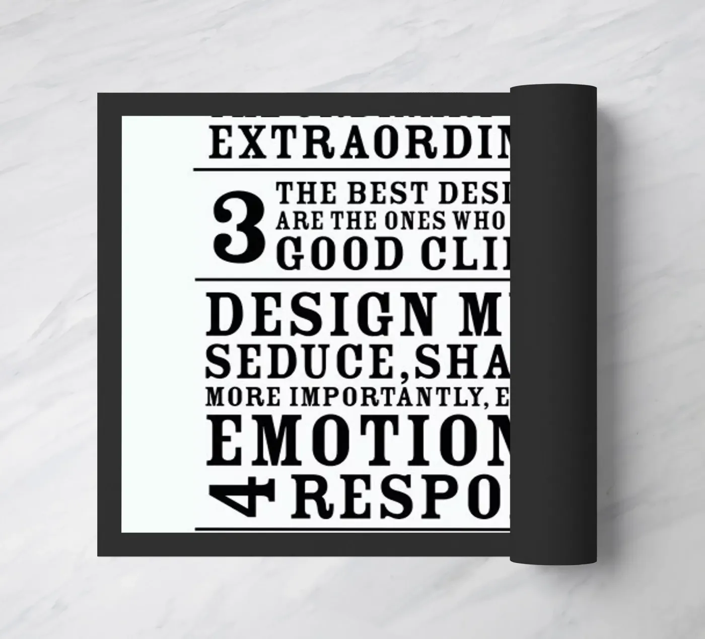 7 Rules doormat by Mr Cup