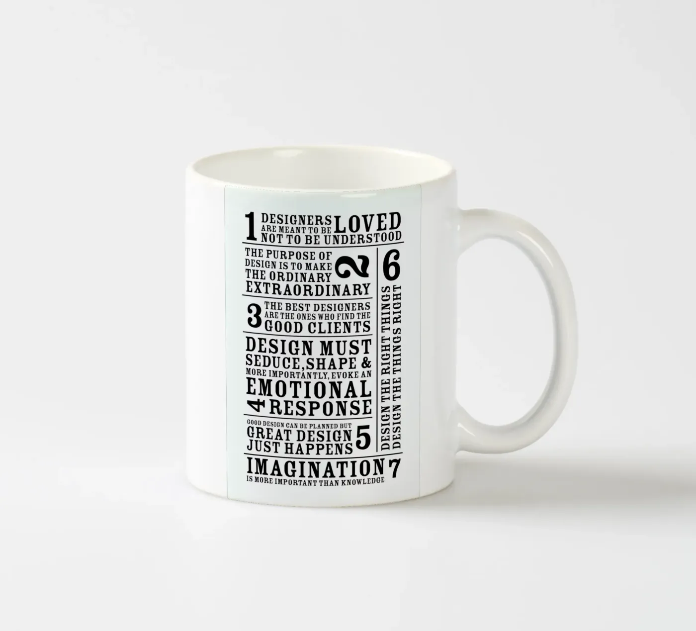 7 Rules Keramik Tasse von Mr Cup