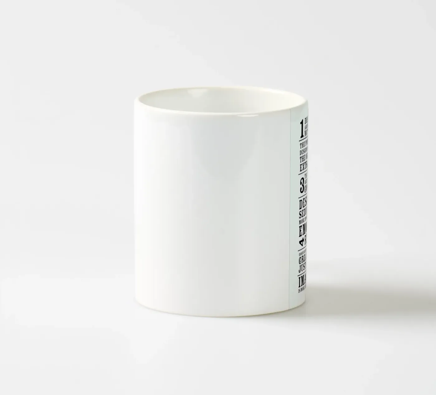 7 Rules ceramic mug by Mr Cup