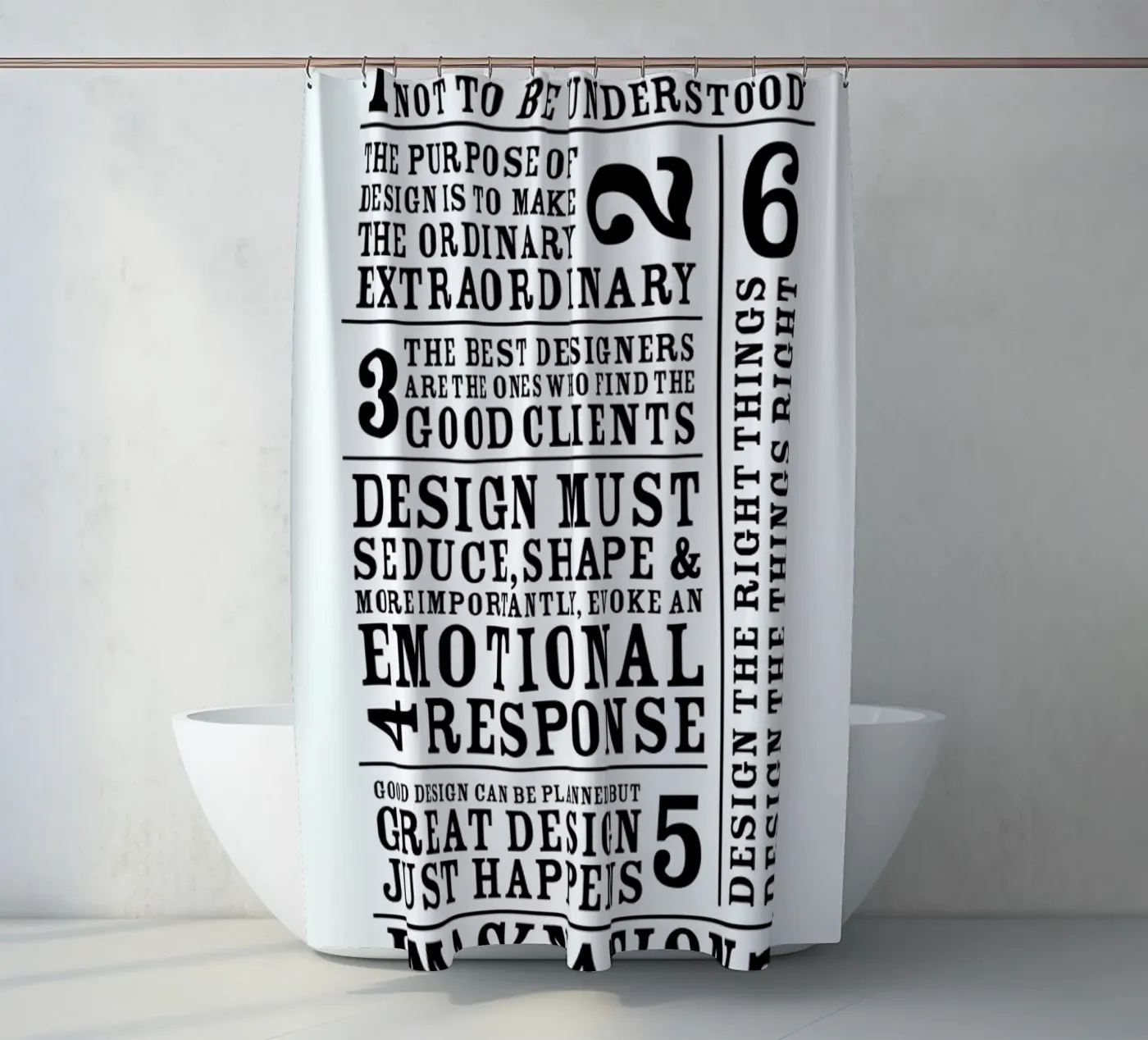 7 Rules Duschvorhang von Mr Cup