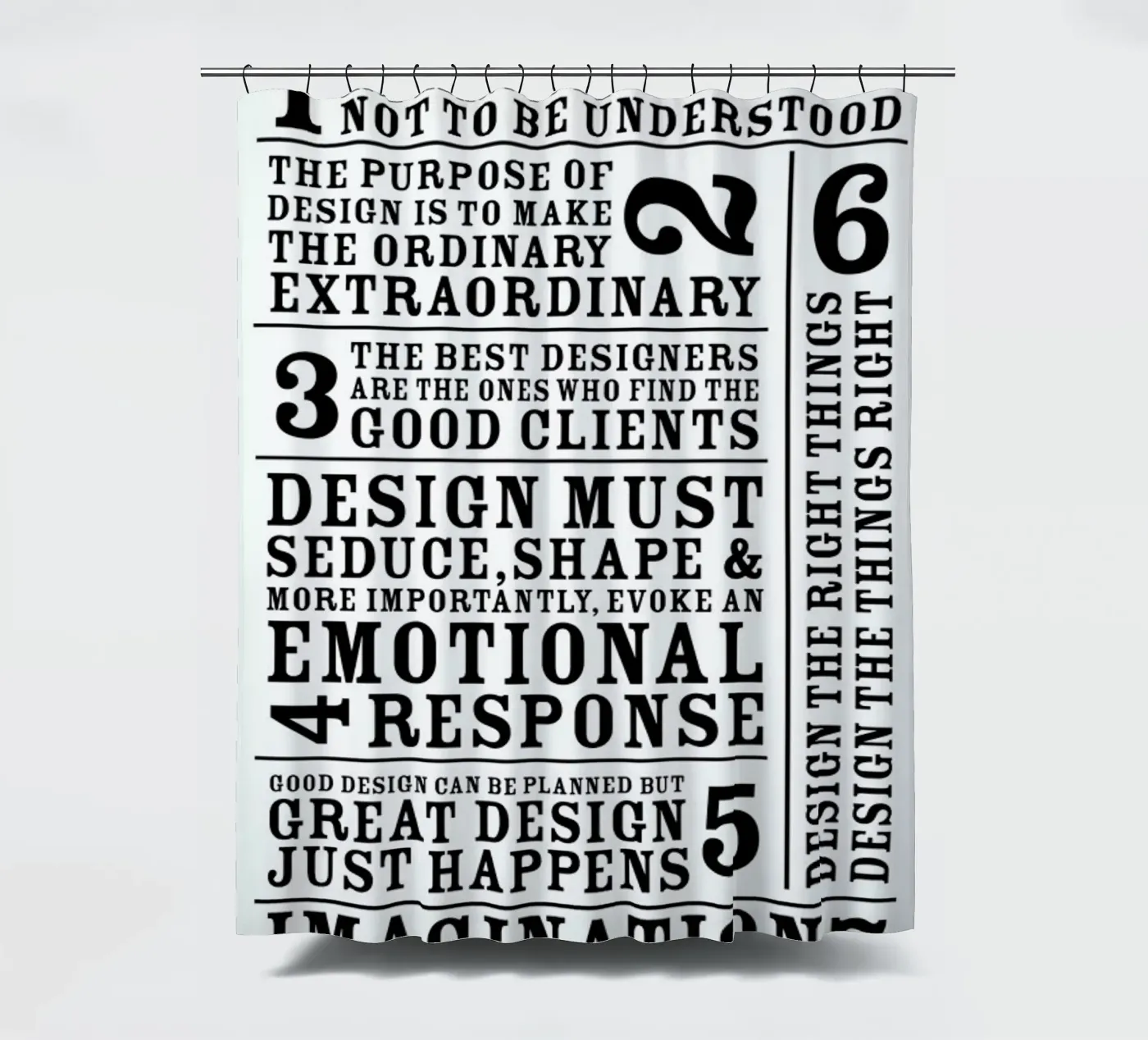7 Rules Duschvorhang von Mr Cup