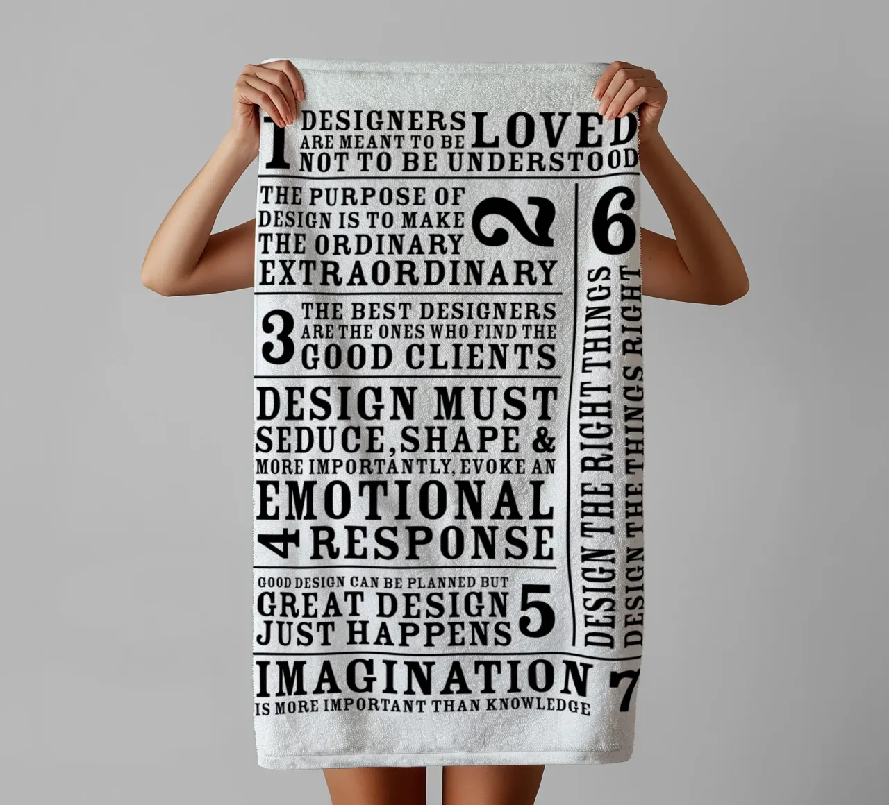 7 Rules badhanddoek van Mr Cup