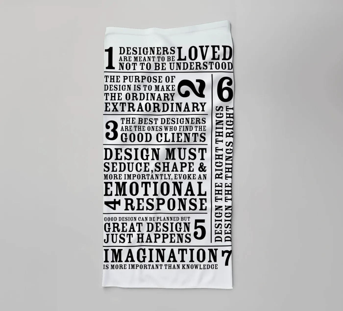 7 Rules asciugamano da bagno da Mr Cup