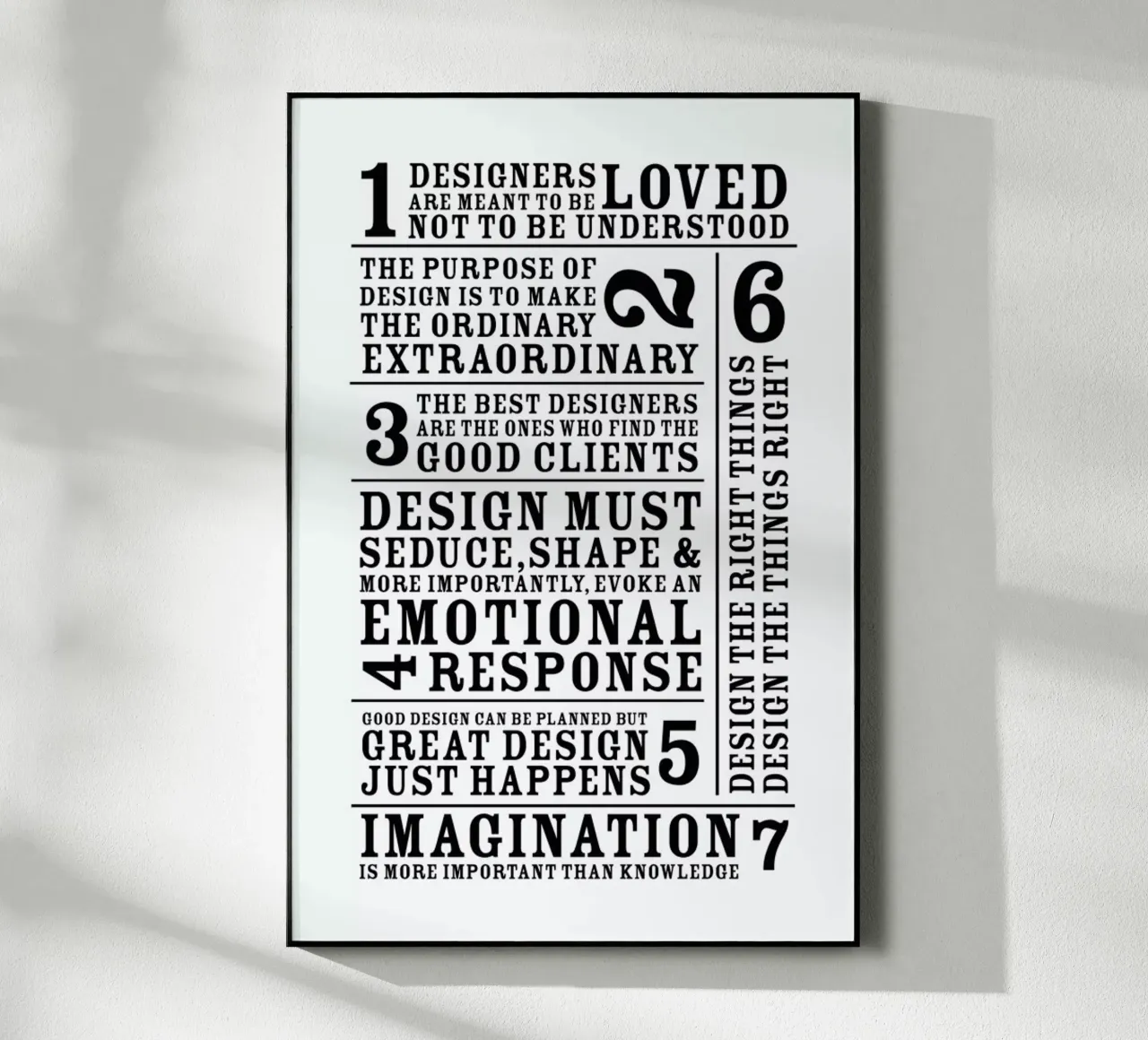 7 Rules acrylic glass by Mr Cup