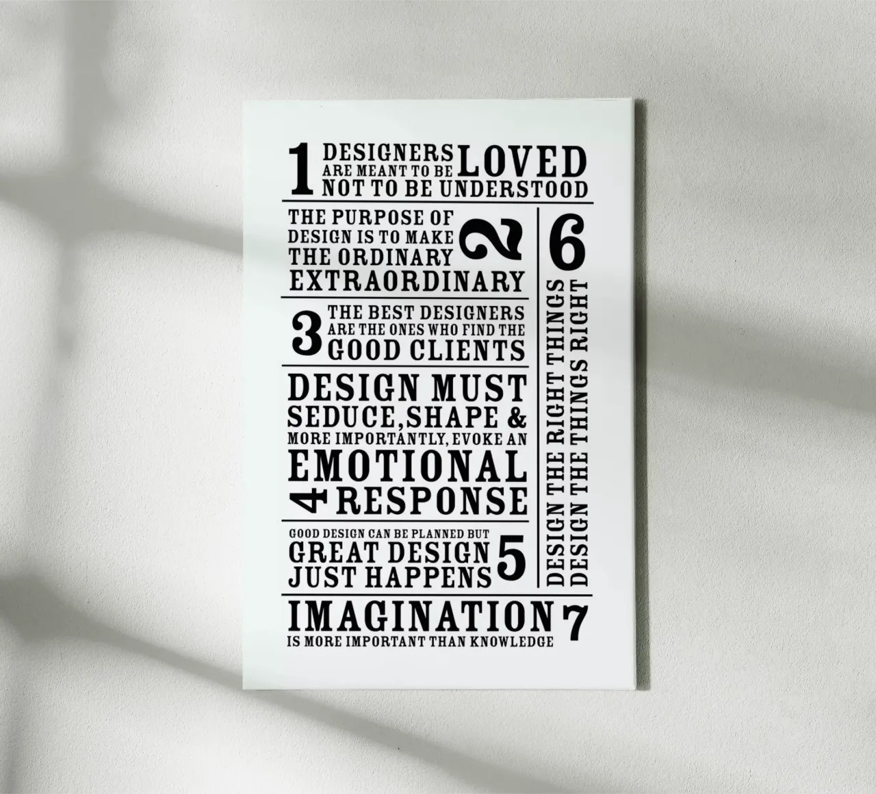 7 Rules tela da Mr Cup